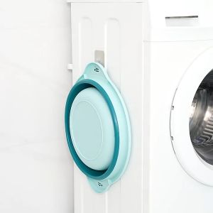 กะละมังพับได้ 02 รุ่น สีพาสเทล สีสันสดใส ซักผ้า ใช้งานอื่นๆ ประหยัดพื้น แข็งแรง จำลองเก็บง่ายพกพาสะดวก