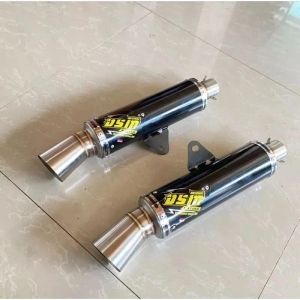 Knalpot Silincer Silencer DSM 38 N 50 Black Coating Hitam Doff Untuk Segala Jenis Motor Kendaraan