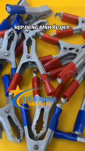 Combo giá rẻ kẹp bình cá sấu (5 cái xanh 5 cái đỏ) dài 7cm chuyên dùng cho bình ắc quy
