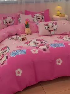 YAOKANG | Cartoon Girl Style Cotton Bedding Set
