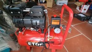 Máy nén khí Máy bơm hơi mini 25L chính hãng ETOP Máy nén khí không dầu - không ồn - khí sạch