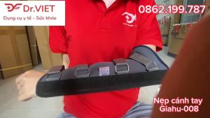 Nẹp cánh tay GIAHU-008 có chức năng cố định gãy trật khớp vùng khuỷu tay sau chấn thương hoặc sau phẫu thuật