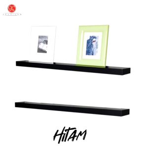 DEcTionS Rak Ambalan Tempel Dinding Minimalis 60x12cm 2 Susun Floating Shelves untuk Dekorasi Rumah