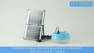 Foldable Portable Solar Panel Camping Solar Panel With 4 Ports Waterproof Energy Conversion Charge For Flashlight Phone