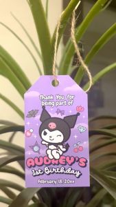 Kuromi Birthday Souvenir Card - Sanrio - Girl Birthday Dedication Card - Gift Tag