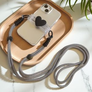 Cell Phone Lanyard With Back Clip Hand Woven Durable Drop and Loss Proof Design Detachable 3D Heart Great for Travel Gifts