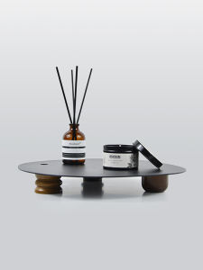 Nordic Instagram Style Iron High Leg Storage Tray Magnetic Suction For Home Living Room Asymmetrical Storage Decoration Photo Props