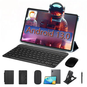 BDF | New Google Pad 10.1 Android Tablets Octa Core 8GB RAM 256GB ROM Dual SIM Network 4G LTE 5G Tablet PC 8000mAh with Keyboard Case
