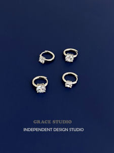 ต่างหูเงินแท้สไตล์คลาสสิกประดับเพชรโมซานา ต่างหูเงินแท้สำหรับผู้หญิง เครื่องประดับแฟชั่น เครื่องประดับเงิน 925 ที่สวมใส่ได้ตลอดทั้งปี