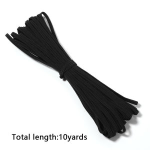 5-10yards 3/5/6/8/10/12mm White&Black Polyester Latex High Elastic Rope Bands For DIY Waistband Hair Rope Clothing Accessories