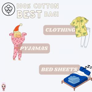 Cotton Fabric Good Quality 100% Kain Cotton for Bedsheets Pyjamas 0.5m