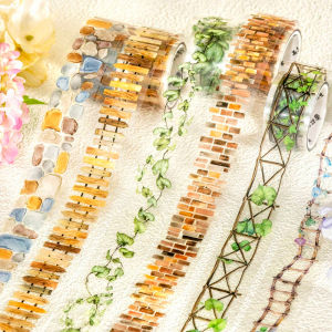 2M/Roll Garden Path Series Scene Stickers PET Scrapbook Tapes Landscaping Path Journal Scrapbooking Decorative Supplies