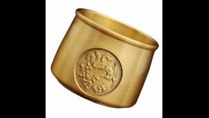 Attracting Wealth and Treasuring   Golden Bowl Dragon& Phoenix Wealth Treasure Bowl 龙凤聚宝盆已开光