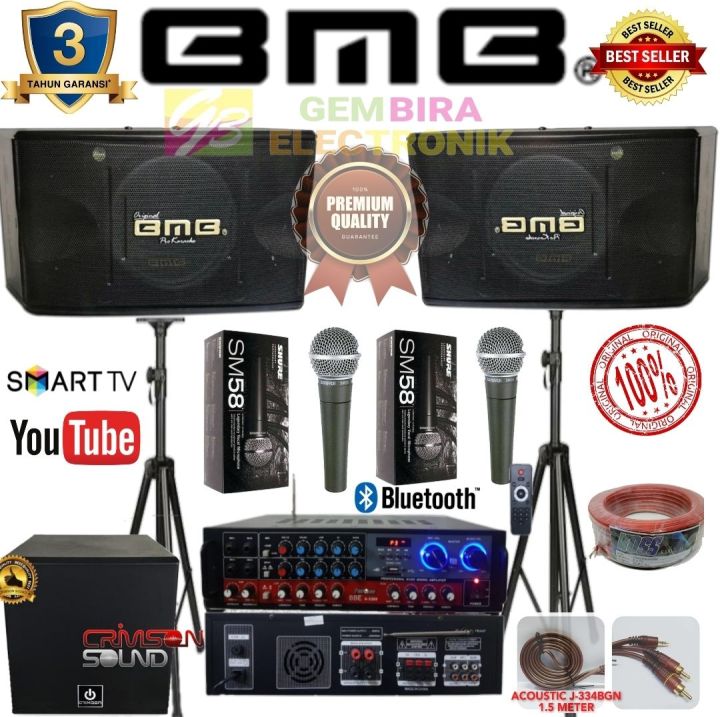 Paket Karaoke Bmb 10 Inch Subwoofer Aktif 12 Inch Sound System Karaoke