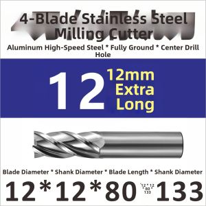 A Na Ya | High Speed Steel End Mill 4 Flutes