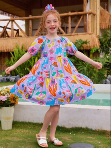 PPTOWN | New Summer Puffy Sleeves Princes Style Vacation Dress