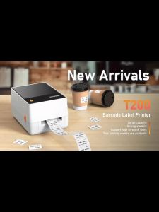 DRPDA T200 Thermal Printer&Thermal Transfer Ribbon Printing Machine 2 in 1 A6 Waybill Barcode Shipping Label Consignment Note Printer AWB Sticker Maker