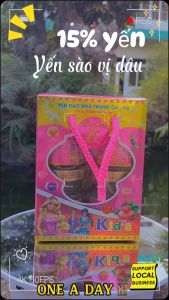 Hộp 4 hũ yến Sào hương dâu dành cho trẻ em 15% yến One a day  kids 70ml
