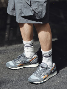 Japanese Style Breathable Cotton Mid-Calf Thick Needle Socks for Men Sigbreak Cityboy Retro Long Socks White Air Permeable