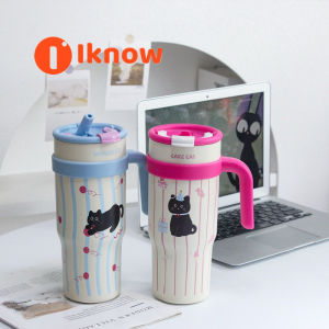 Tôi Biết dung tích lớn ly kem Cốc cách nhiệt bằng thép không gỉ 316 của các cô gái cốc nước rơm xe di động khổng lồ có giá trị cao