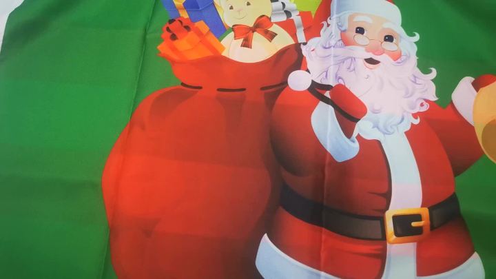Christmas Flags for Outside 3x5 - Santa Flag 3x5 Outdoor with Cute Santa Claus Carrying Christmas Gift Bag, Christmas Decorations for Garden Yard Home Indoor Outdoor