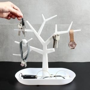 Entrance Hall Key Storage Rack Creative Decorative Hook Shoe Cabinet Key Storage Branches Organizer Plastic Material Home Decor