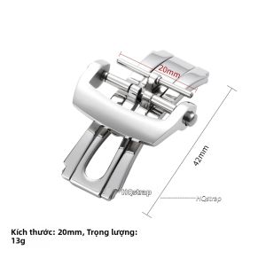 Khóa Đồng Hồ Bằng Thép Không Gỉ 20mm Dành Cho Blancpain Khóa Kim Loại Dây Đeo Đồng Hồ Bằng Da Cao Su Phụ Kiện Khóa Gập