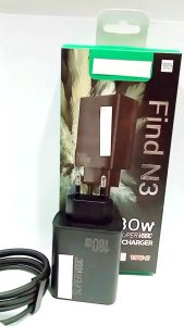Charger For OPPO FIND N3 180W Super Vooc Fast Charger Support Fast Charging Full Black