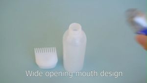 3Pcs Root Comb Applicator Hair Dye Bottle With Applicator Brush White