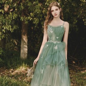 Glary Star Bridesmaid Toast Dress: Avocado Green & Elegant Bridal Evening Wear