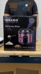 Nồi cơm điện 2.2L Osako OCD-202 kèm xửng hấp nấu cơm cho gia đình trên 6 người ăn - HOME CT