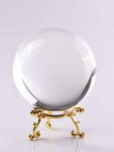 8cm White Crystal Ball Home Living Room Office Decorations Ornaments Birthday Gifts for Girls Glass Crystal Ball Display