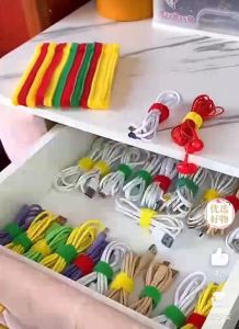 50pcs/pack Color mixing Releasable Cable Ties Colored Plastics Cable ties Nylon Loop Wrap Zip Bundle