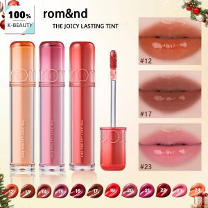 rom&nd THE JUICY LASTING TINT-12 เฉดสี เนื้อบางเบา ชุ่มชื้น ให้ความเงางามแบบกระจก สีสำหรับใช้ในชีวิตประจำวัน งานปาร์ตี้ เครื่องสำอางเกาหลี คิวบิวตี้ เมคอัพเกาหลี