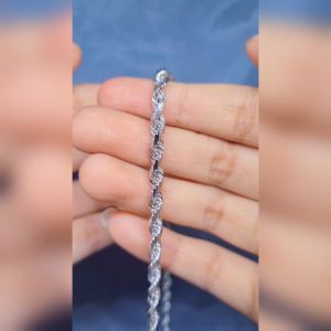 Kalung tambang besar emas putih 750 kadar 17k