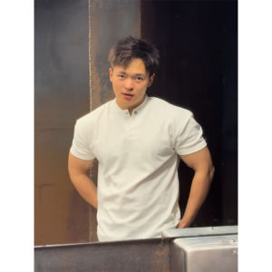 YOULIN | Plus-size Men Short Sleeve T-shirt Henley Collar Cuff-fit