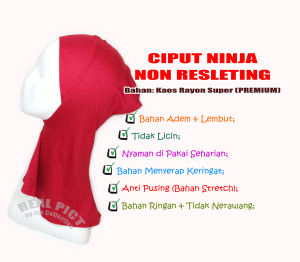 Inner Ciput Ninja Malay Non Resleting: Aksesoris Kerudung Anti Budeg