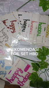 BALON FOIL TULISAN HAPPY BIRTHDAY SAMBUNG 1 SET BALON FOIL MURAH BALON PESTA BALON FOIL ULANG TAHUN