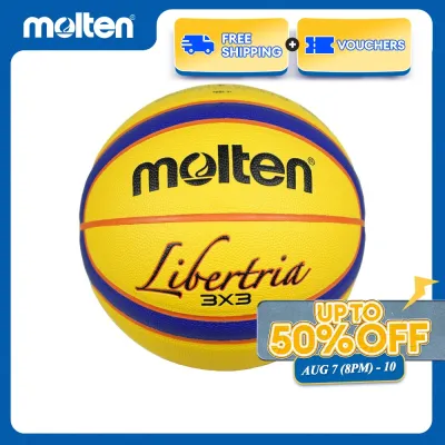 Molten B33T5000 3X3 Basketball Size 6 with Synthetic Leather Cover and 12 Panel Design (Yellow/Blue)