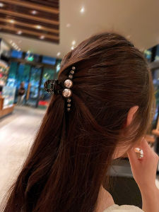 Elegant Pearl Hair Claw Womens Half Updo Shark Clamp Hair Accessories Fashionable Korean Style Fresh out New 2025
