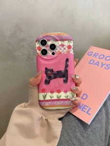Korean Style Butterfly Knot Cat Flower iPhone 16 pro Max Protection Case Cute Silicone Shell for Apple 15 14 13 New Model