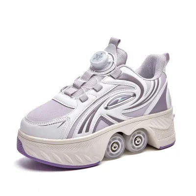 KUOBURENSHENG | Automatic Telescopic Durable Kids Roller Shoes