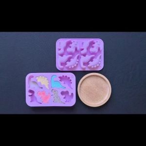 1PC Hình Khủng Long Khuôn Silicon 8 Lỗ Cho Bánh Quy Sô Cô La Bánh DIY Đá Viên & Bánh Mousse Nhà Bếp Dụng Cụ Nướng Bánh
