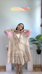 [Basica Moda] 6279 Gaun Loose Dress Wanita Lexia Ruffle Import