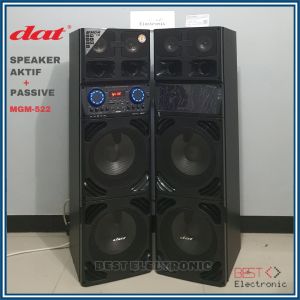 SPEAKER AKTIF DAT MGM 522 MGM522 MGM-522 BLUETOOTH 10 INCH DOUBLE SUBWOOFER