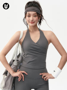 Quick-Drying Sports Bra with Pads Neck-Hanging Tank Top