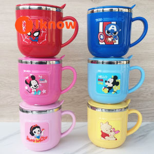 ฉันรู้ว่าถ้วยน้ำเด็กใช้ในบ้านแก้วน้ำเด็กอนุบาลกันหล่นขวดห่วงยางสำหรับทารกสแตนเลส316แก้วนม