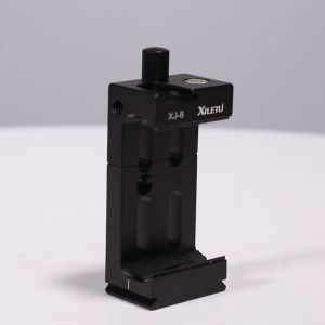 XILETU XJ-8 Tripod Head Bracket Holder Clip For Phone Flashlight Micro-phone with Spirit Level and Cold Shoe Mount