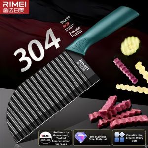 RIMEI | Stainless Steel Potato Wavy Knife for Home Cooking