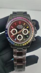 VK63 Movement Chronograph Watch Mens Watch Sapphire Glass Stainless Steel Water-Resistant Case Luminous VK63